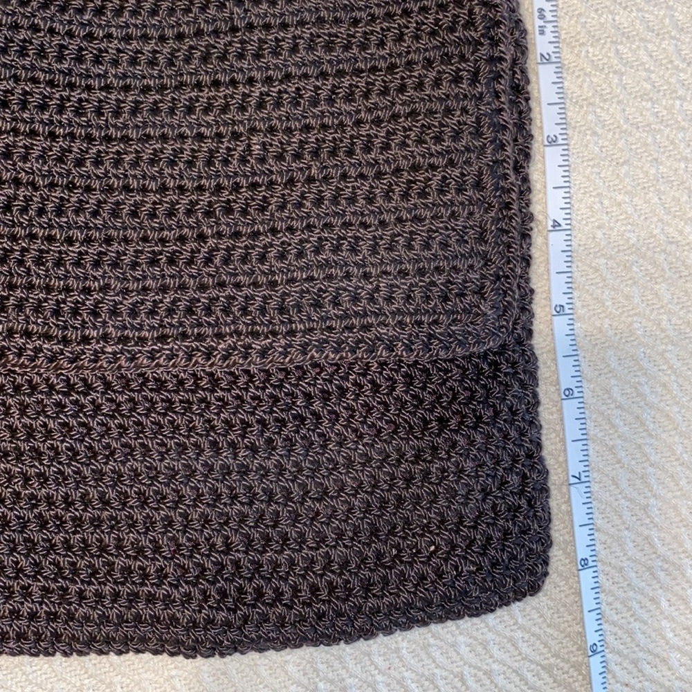 Small dark brown crocheted bag - Picture 5 of 5